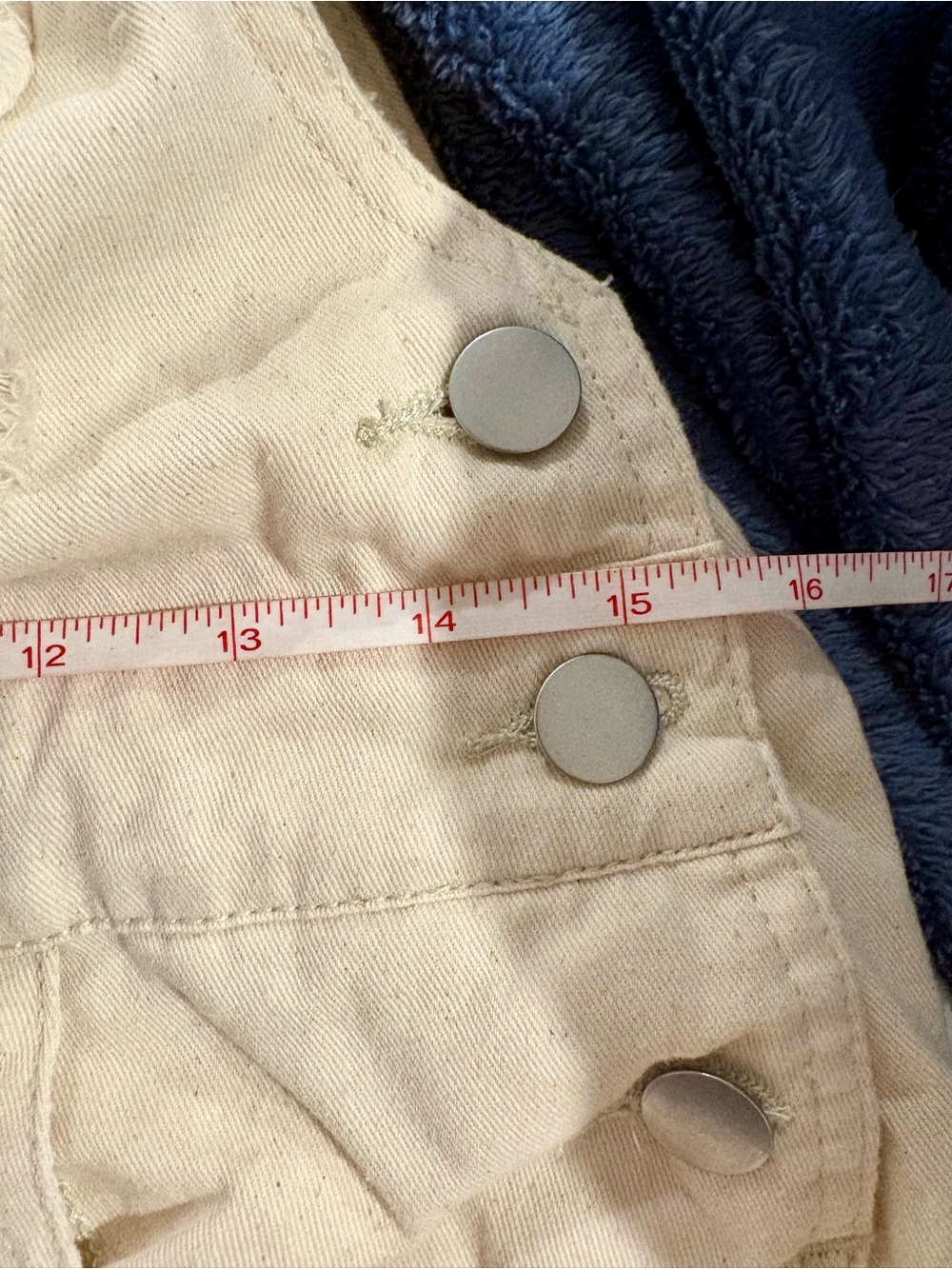 NWOT POL Cream Patch Short Overalls Small - Picture 7 of 8